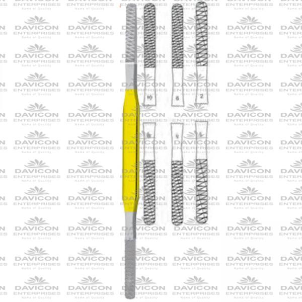 Double-Ended Nasal Raspatories, Tungsten Carbide