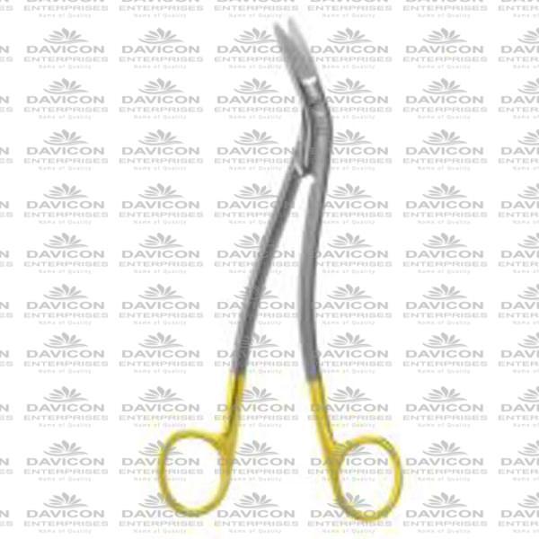 Angled Tungsten Carbide Rhytidectomy Scissors