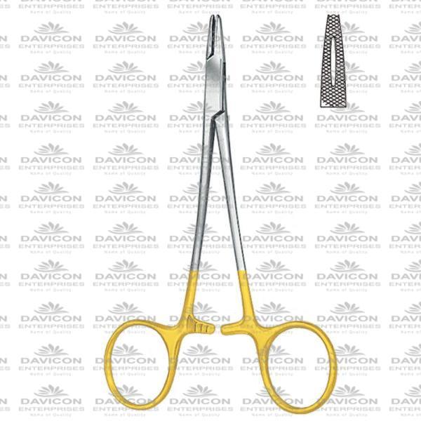 Derf grooved Needle holder, Derf longitudinal Needle holder serration, Derf Needle holder T.c / Standard, Serrated