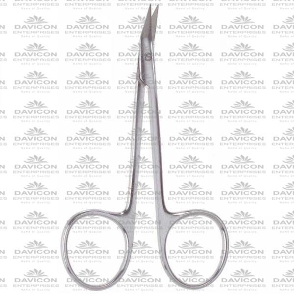 Gunter, Nasal Double-Beveled Scissors, 4- (10 cm), Angled