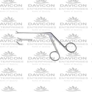 Micro Alligator Ear Forceps Serrated Right Curved - Stainless Steel