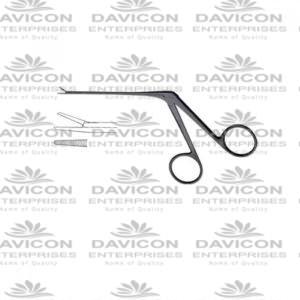 Micro Ear Forceps Black Coated Serrated Jaw 4mm - Hartman Micro Alligators Forceps