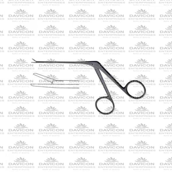 Micro Ear Forceps Black Coated Smooth jaw 4mm - Hartman Micro Alligators Forceps