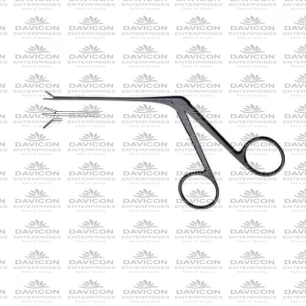 Micro Ear Forceps Left, Serrated Black Coated