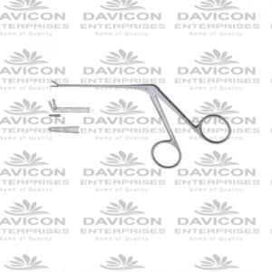 Micro Ear Forceps Stainless Steel Upwards Serrated Jaw 4mm - Hartman Micro Alligator Forceps