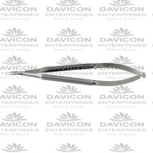 Micro Needle Holder 15cm 0.2mm Tip Curved without Lock