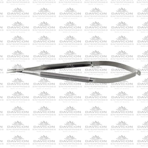 Micro Needle Holder 15cm 0.2mm Tip Curved without Lock