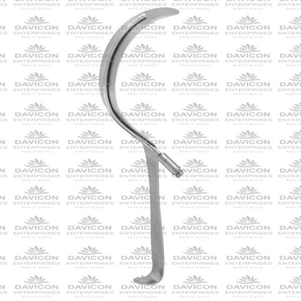 Deaver Retractor With Fiber Optic illumination | Fiber Optic Deaver Retractor | stainless steel Fiber Optic Deaver Retractor