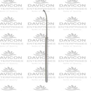 Frontal sinus curettes Oblong small, forward cutting 19 cm/7½” 55°