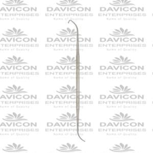 Frontal sinus probe, angled hook at one tip 22 cm/8½” 2mm 1.2mm