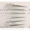 STRAIGHT & CURVED POINT TIP HAIR TWEEZERS SET5