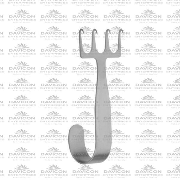 Freeman Rake Retractor 10cm Sharp Prongs