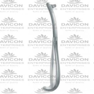 BAUER SIGMOID NOTCH RETRACTOR FIBER OPTIC RIGHT HOOK - ORAL RETRACTOR