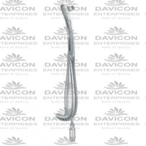 BAUER SIGMOID NOTCH RETRACTOR FIBER OPTIC RIGHT HOOK - ORAL RETRACTOR