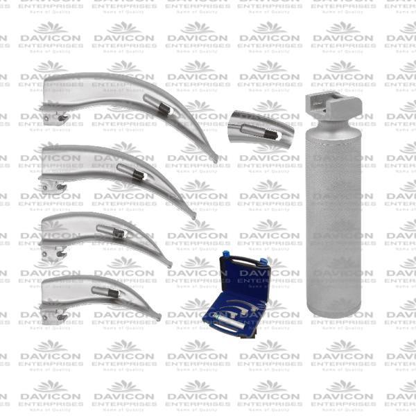 Macintosh Eco laryngoscope Set Fiber Optic Fix Single Use