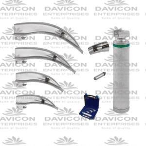 Macintosh laryngoscope Set Fiber Optic Fix Single Use