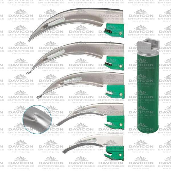 Macintosh laryngoscope Fix Tube Set Fiber Optic With Battery Handle