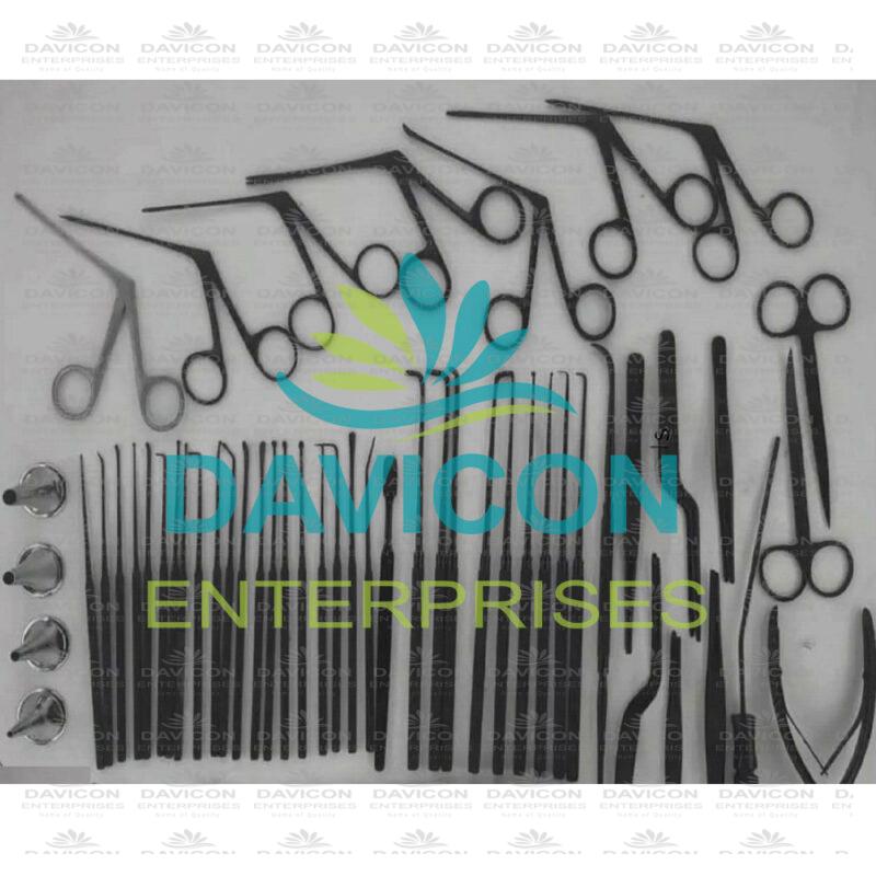 TYMPANOPLASTY INSTRUMENTS SET, MICRO EAR SURGERY ENT INSTRUMENTS BLACK ...