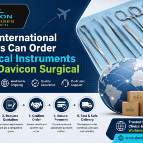 International buyer ordering premium surgical instruments from Davicon Surgical with worldwide shipping and quality assurance.