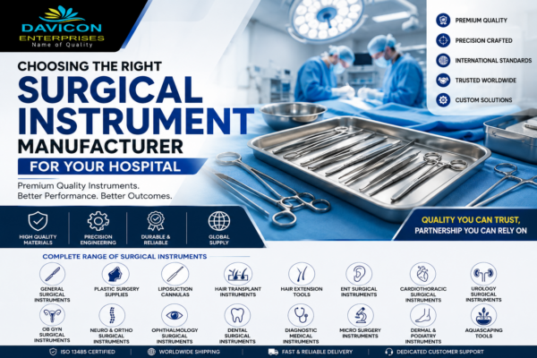 Choosing the Right Surgical Instrument Manufacturer for Your Hospital – Premium General and Specialized Surgical Instruments by Davicon Surgical