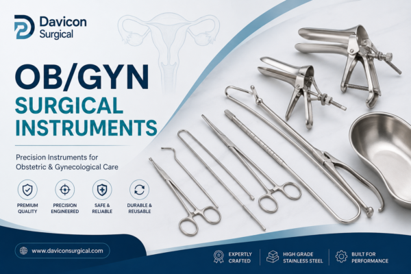 Premium OB/GYN surgical instruments by Davicon Surgical, including precision obstetric and gynecological tools for safe and accurate medical procedures.